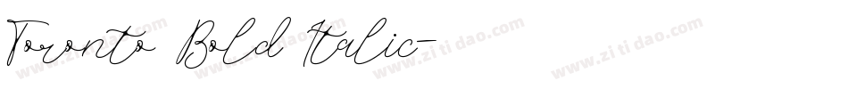 Toronto Bold Italic字体转换